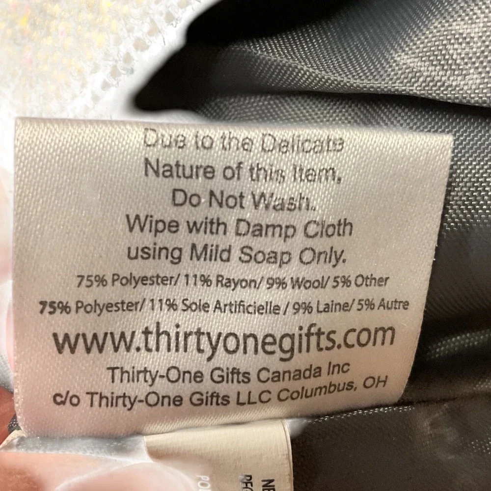 thirty-one‎ Women's Black Tweed Dot Casual Top Handle Crossbody Bag One Size